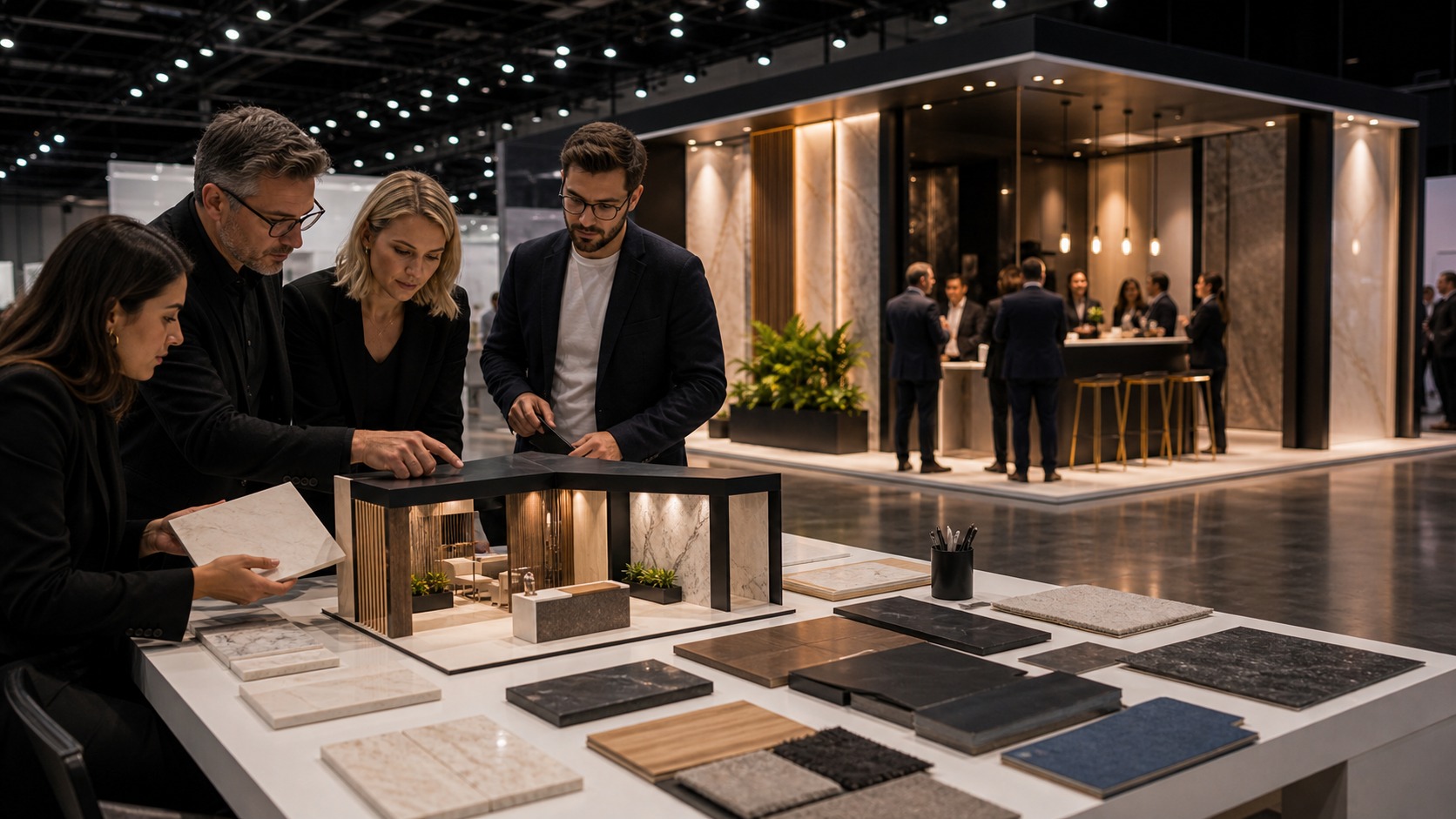 Professional trade show booth scene for Behind the Scenes: Designing a Trade Show Booth That Stopped 10,000 Attendees