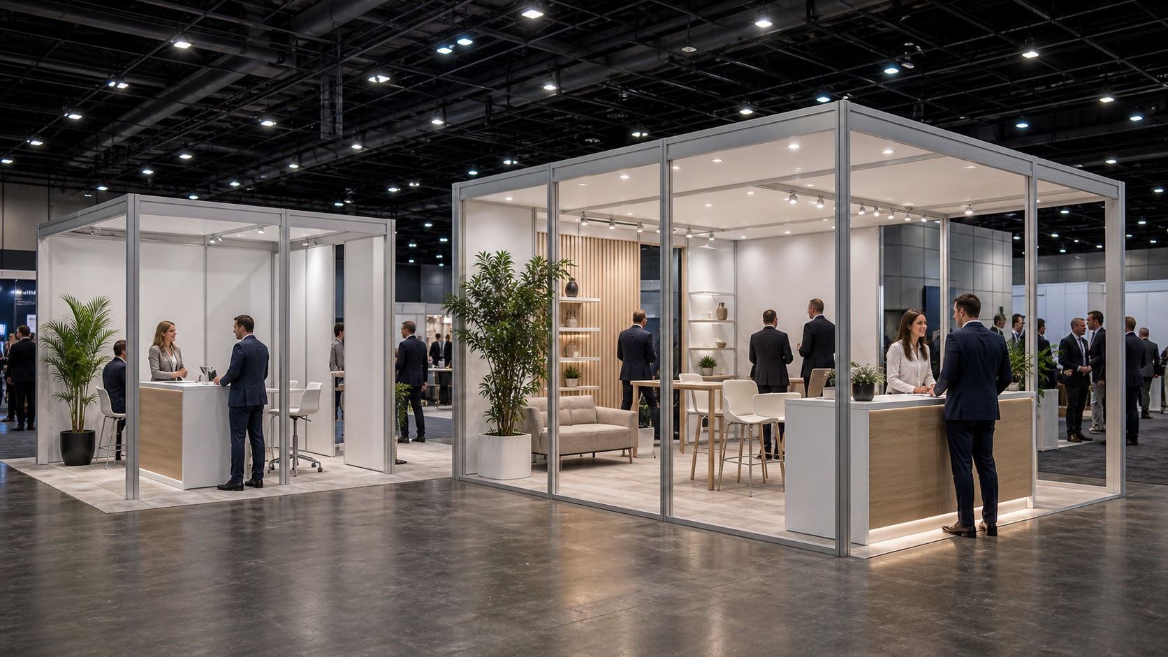 Professional trade show booth scene for Best Modular Exhibit Systems for Small and Large Trade Show Booths