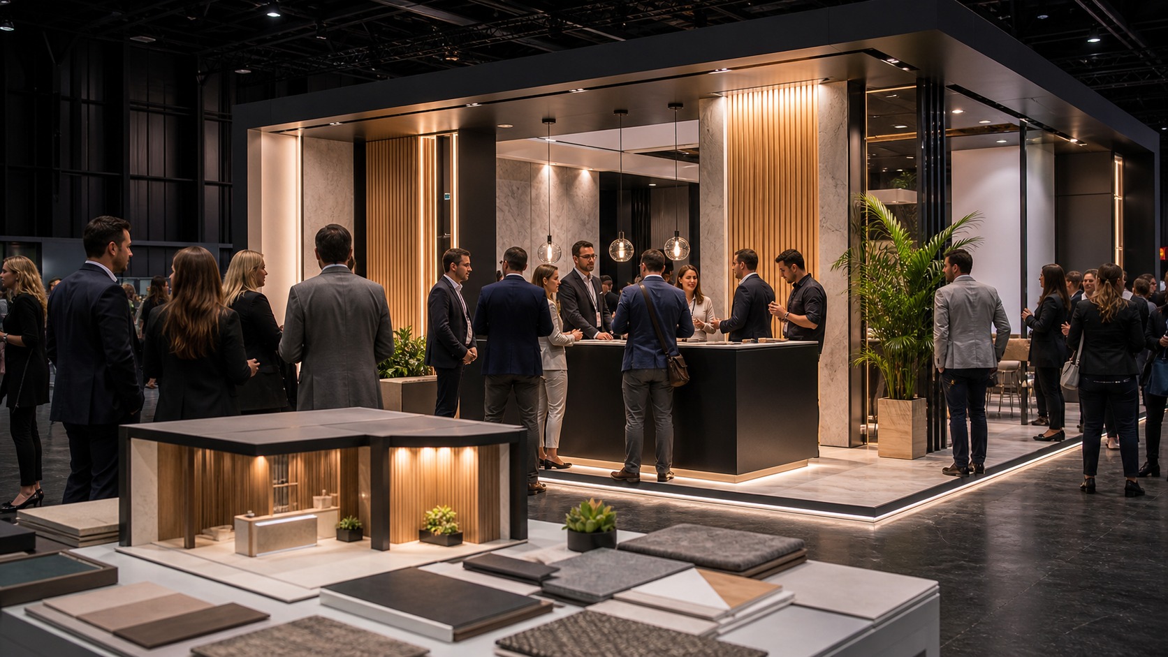 Professional trade show booth scene for Case Study: From Concept to Crowd Magnet — Building a High-Impact Exhibit Booth