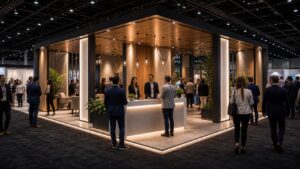 Professional trade show booth scene for How We Built a Trade Show Booth That Dominated Foot Traffic