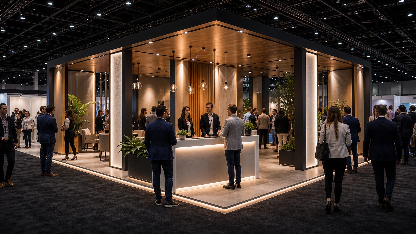 Professional trade show booth scene for How We Built a Trade Show Booth That Dominated Foot Traffic