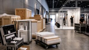 Professional trade show booth scene for Trade Show Booth Shipping Costs Explained: How to Save Thousands