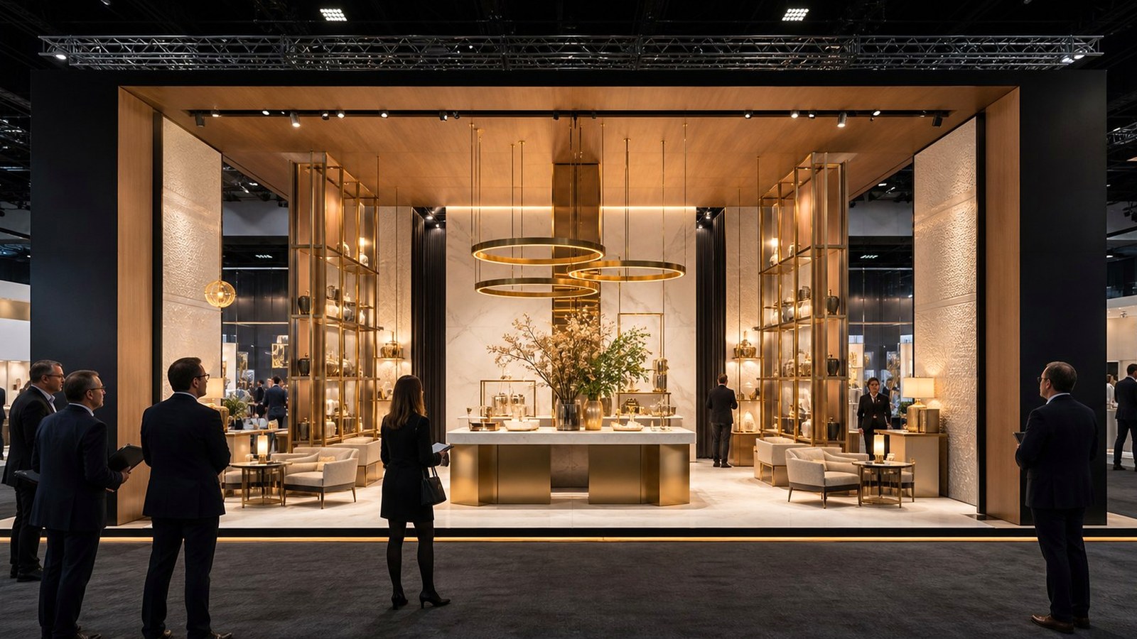 Editorial trade show scene representing how to get trade show sponsors a complete beginner's guide for exhibitors in sponsorship opportunities