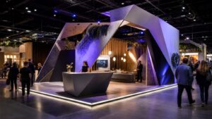 Editorial trade show scene representing trade show marketing ideas that actually increase attendance for exhibitors in pre-show marketing
