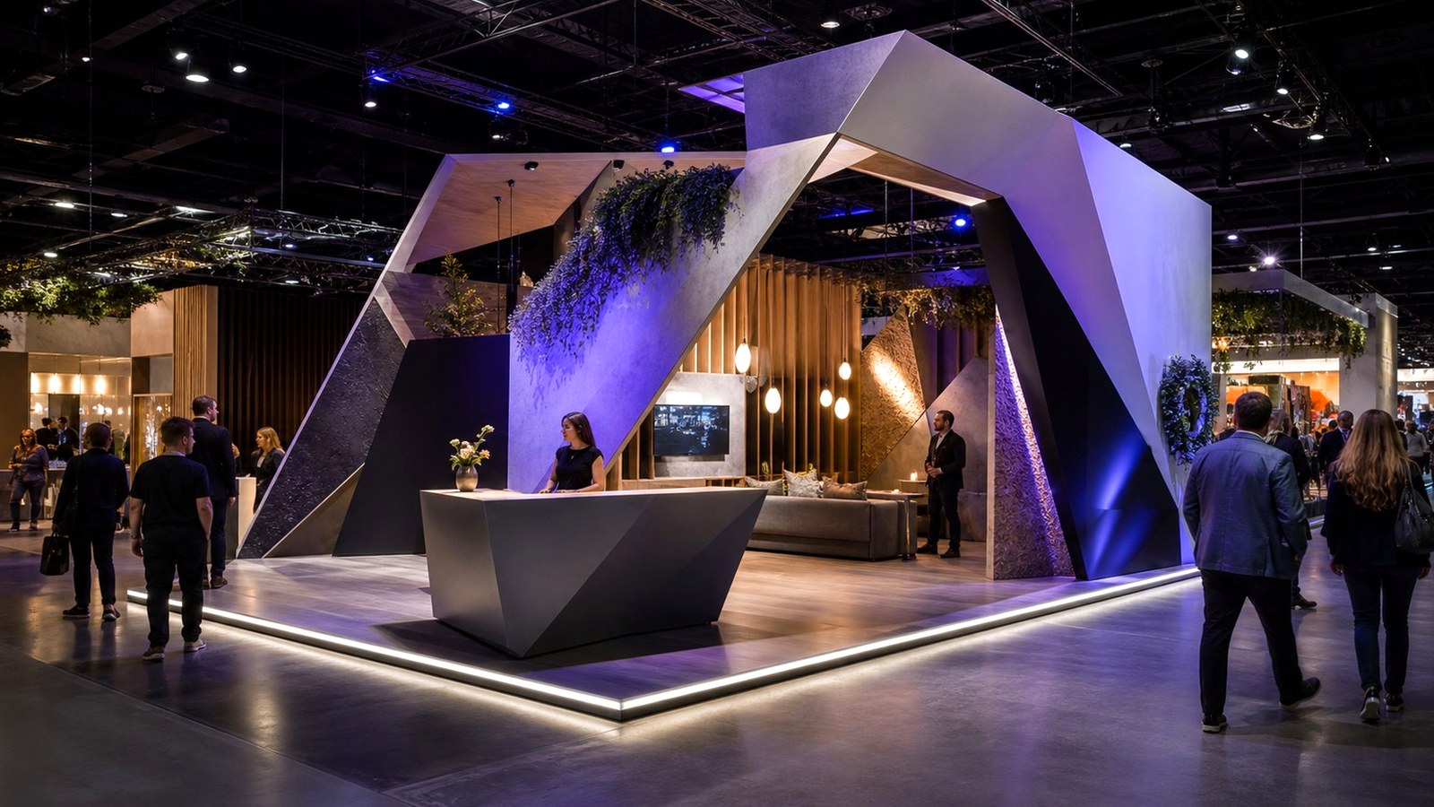 Editorial trade show scene representing trade show marketing ideas that actually increase attendance for exhibitors in pre-show marketing